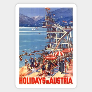 Holidays in Austria Vintage Poster 1933 Sticker